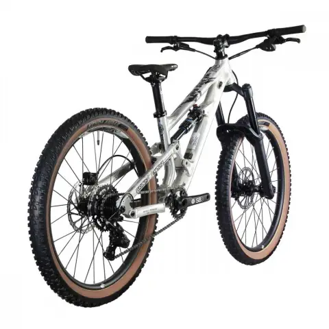 Bicicleta Full Suspension Tiny Rock 24" 1x8 Viteze Furca Pe Aer si amortizor aer cu blocator Manitou – imagine produs 7