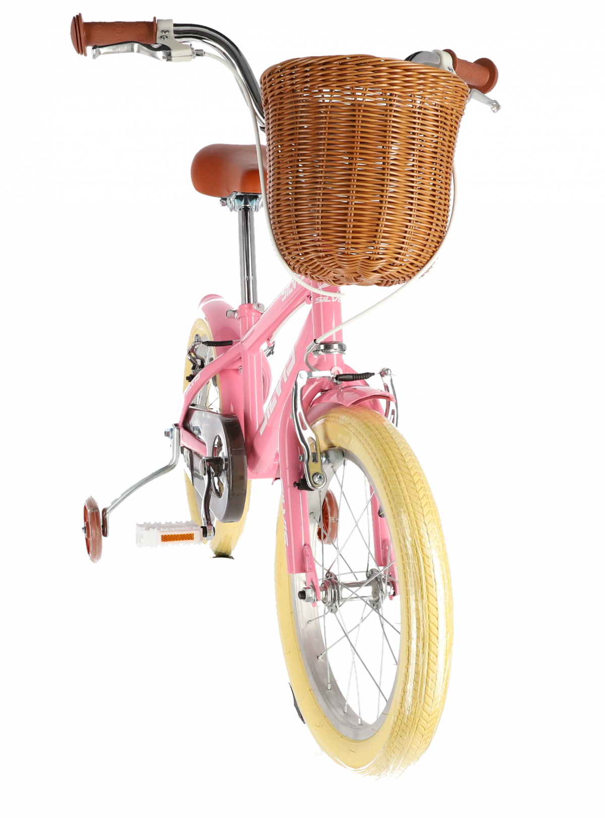Bicicleta copii 5-7 ani cu roti ajutatoare 16 inch ROZ