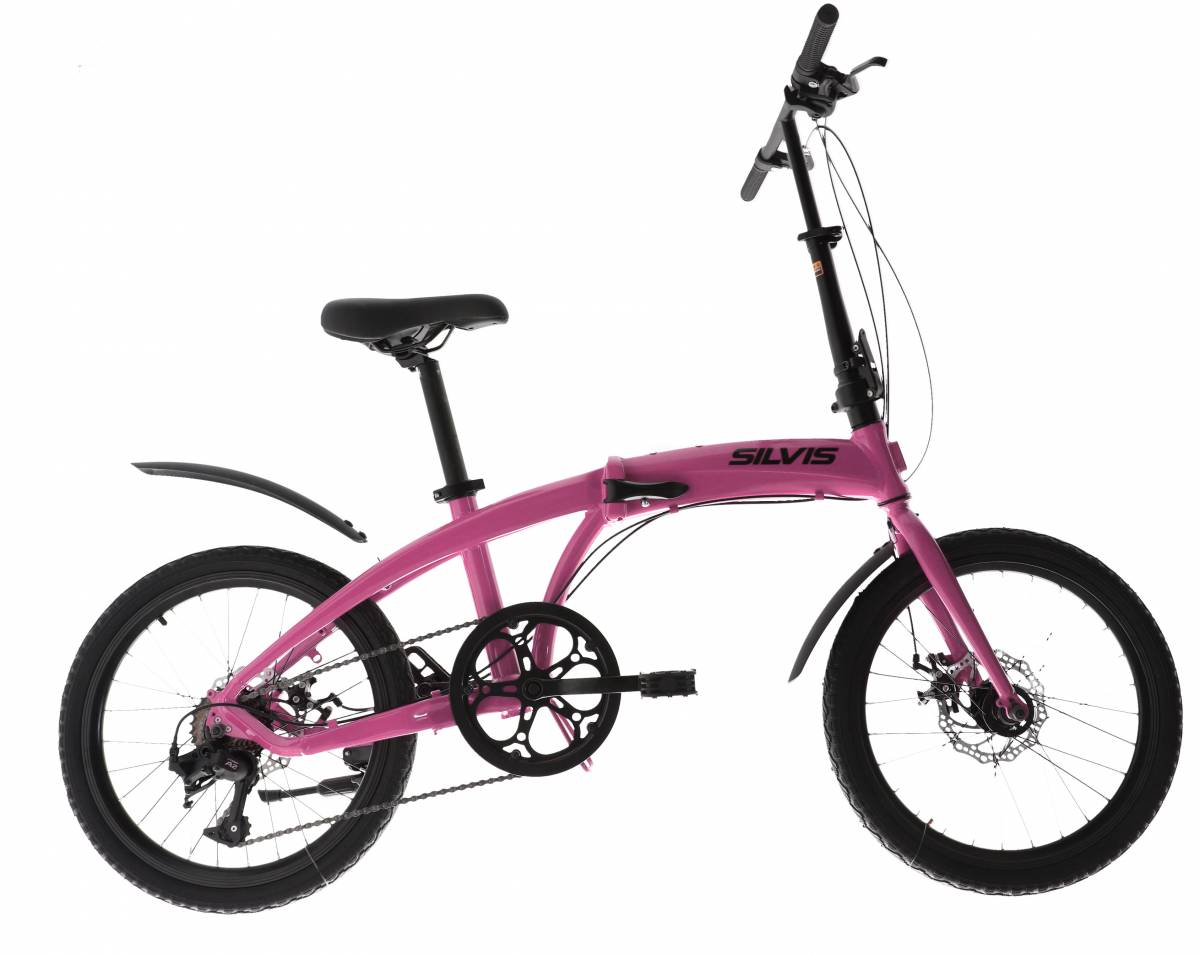 Bicicleta PLIABILA 1x7 viteze SILVIS aluminiu 20inch ROZ