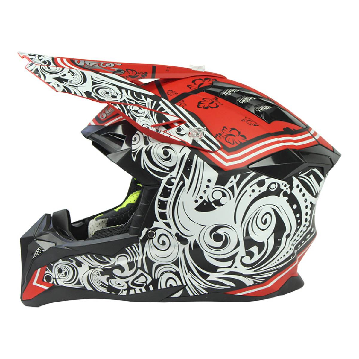 Casca Full Face MTB SILVIS Tribal Negru Rosu marimea XS 53-54 cm
