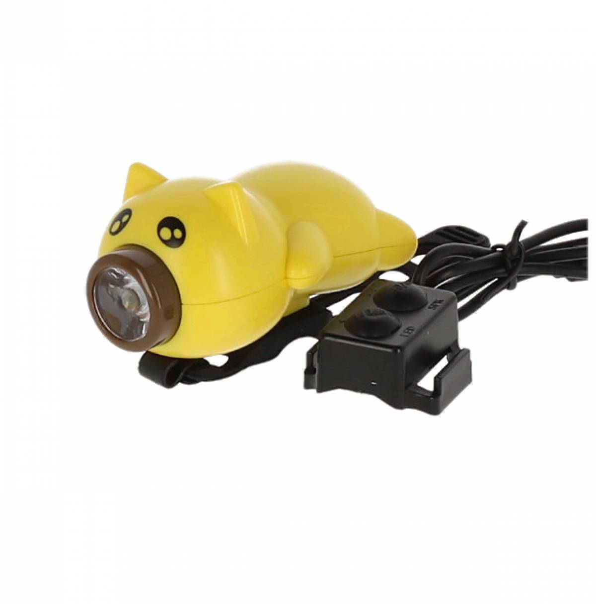 Lumina de bicicleta WEST BIKING cu sonerie in forma de Porcusor GALBEN