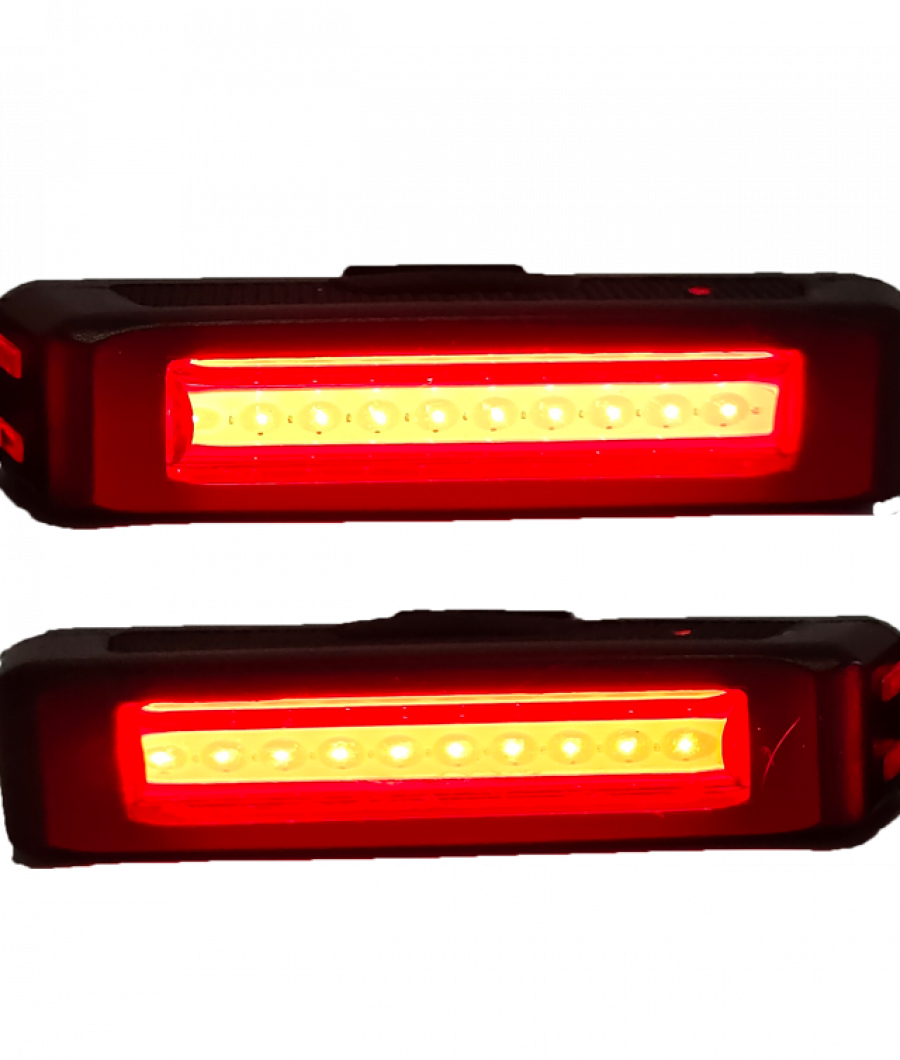 Lumina SILVIS fata/spate bicicletaROSU ALBASTRU