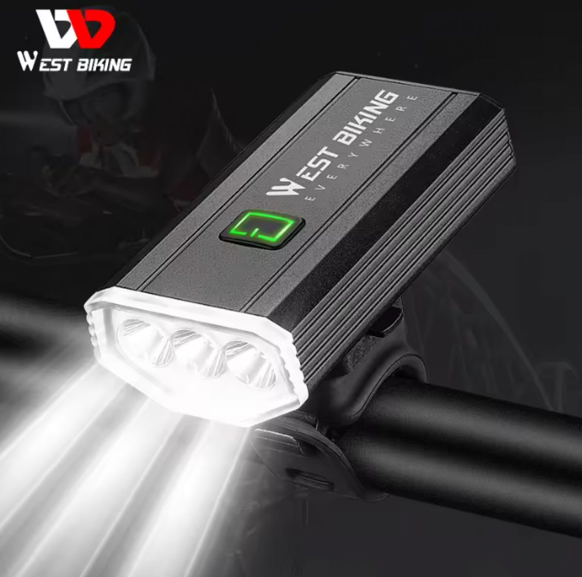 Lumina pentru bicicleta WEST BIKING cu trei LED-uri