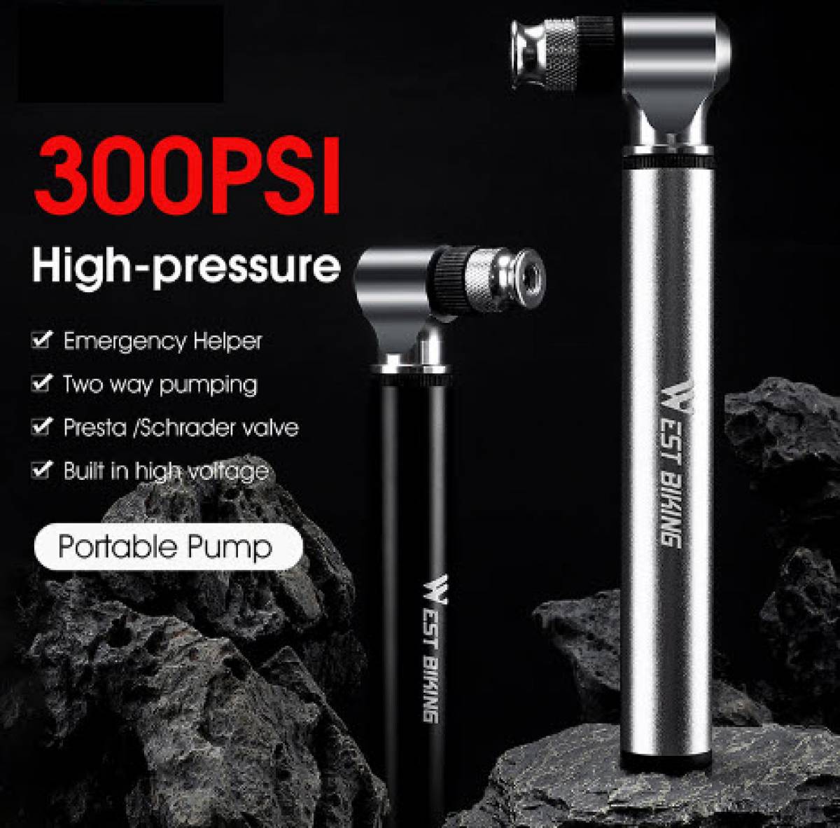 Pompa de aluminiu pentru bicicleta