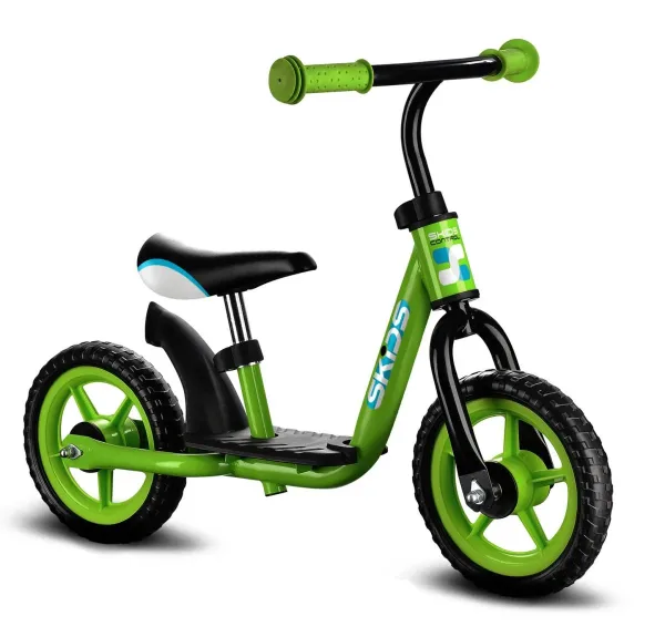 Ballance BIKE copii Skids Control verde cu suport pentru picioare