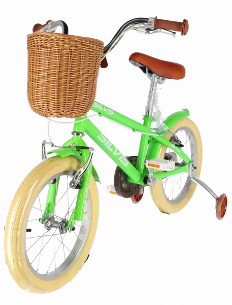 Bicicleta copii 5-7 ani cu roti ajutatoare 16 inch VERDE RESIGILATA puncte zgarietura