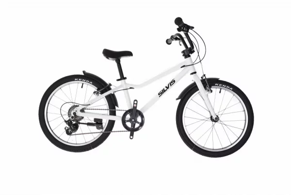 Bicicleta COPII SILVIS , 7.5KG ULTRAUSOARA, Junior Rider Shimano 1x7 viteze Roti 20 Alb