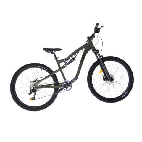 Bicicleta Full Suspension Silvis 27.5" 1x10 Viteze Furca pe Aer amortizor aer cu blocator Suntour Kaki