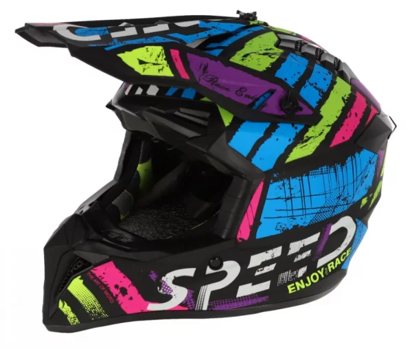 Casca COPII Full Face MTB SILVIS SPEED BLUE marimea 49-50cm