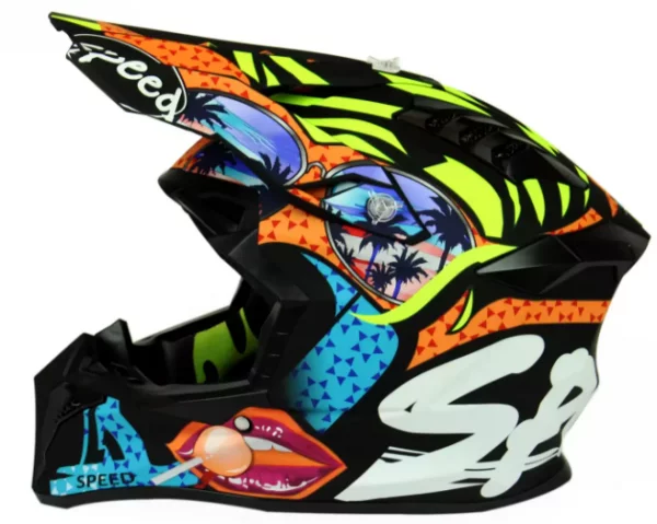 Casca Full Face MTB SILVIS SPEED MULTICOLOR marimea 55-56cm