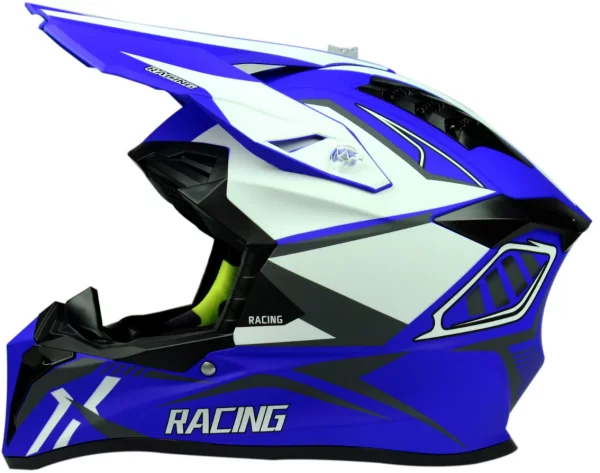 Casca Full Face MTB SILVIS WHITE BLUE marimea 55-56cm
