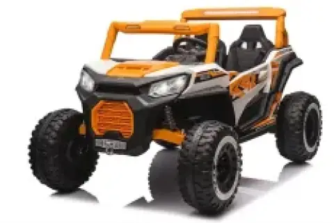 Masinuta Electrica Bungee pentru Copii Off-Road UTV 12V, 2 Locuri, Motoare 550x2, Telecomanda Parinte 2.4G, Bluetooth, LED, Suspensie 4 Roti ORANGE