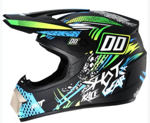 Pachet Casca Full Face MTB SILVIS Race Gear marimea 57-58cm si Ochelari Negri Transparenti